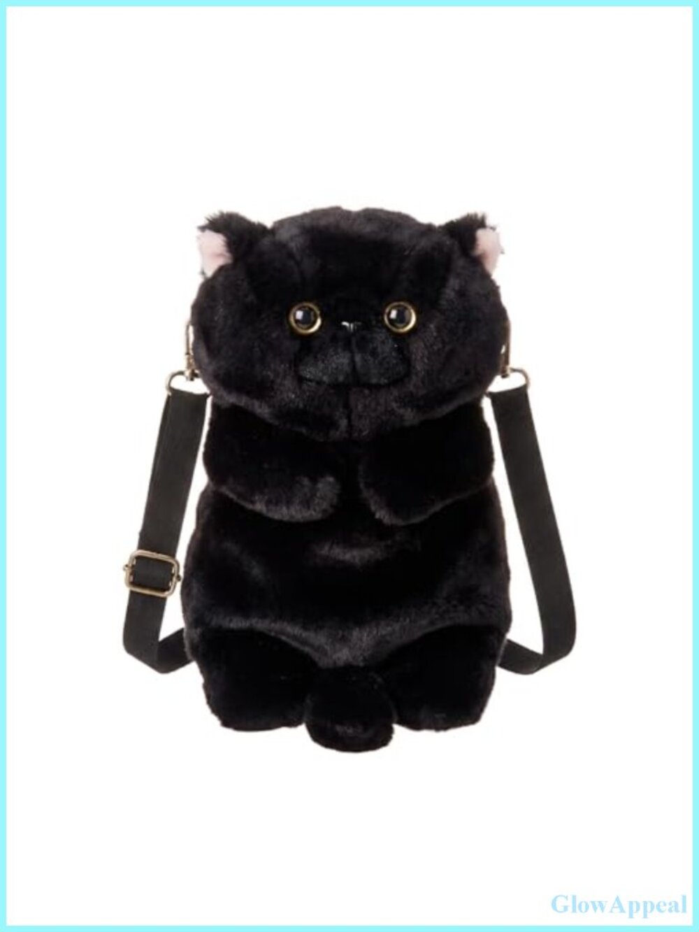 Fluffy Cat Plush Crossbody Bag Cute Handmade Messenger Purse